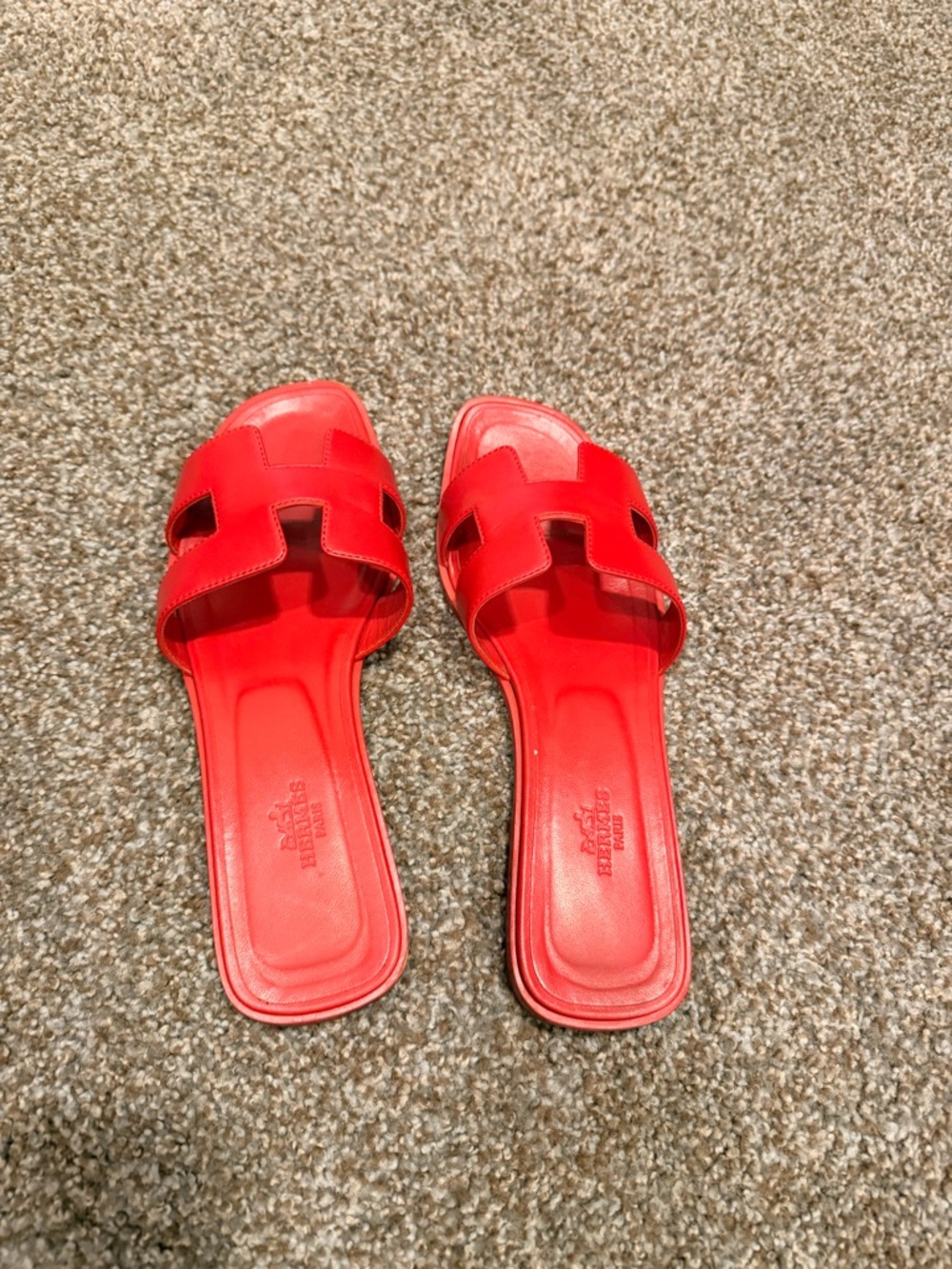 Hermes Oran RED sandals 38